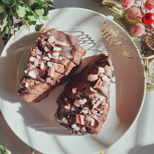 Vegan Candy Cane Scones