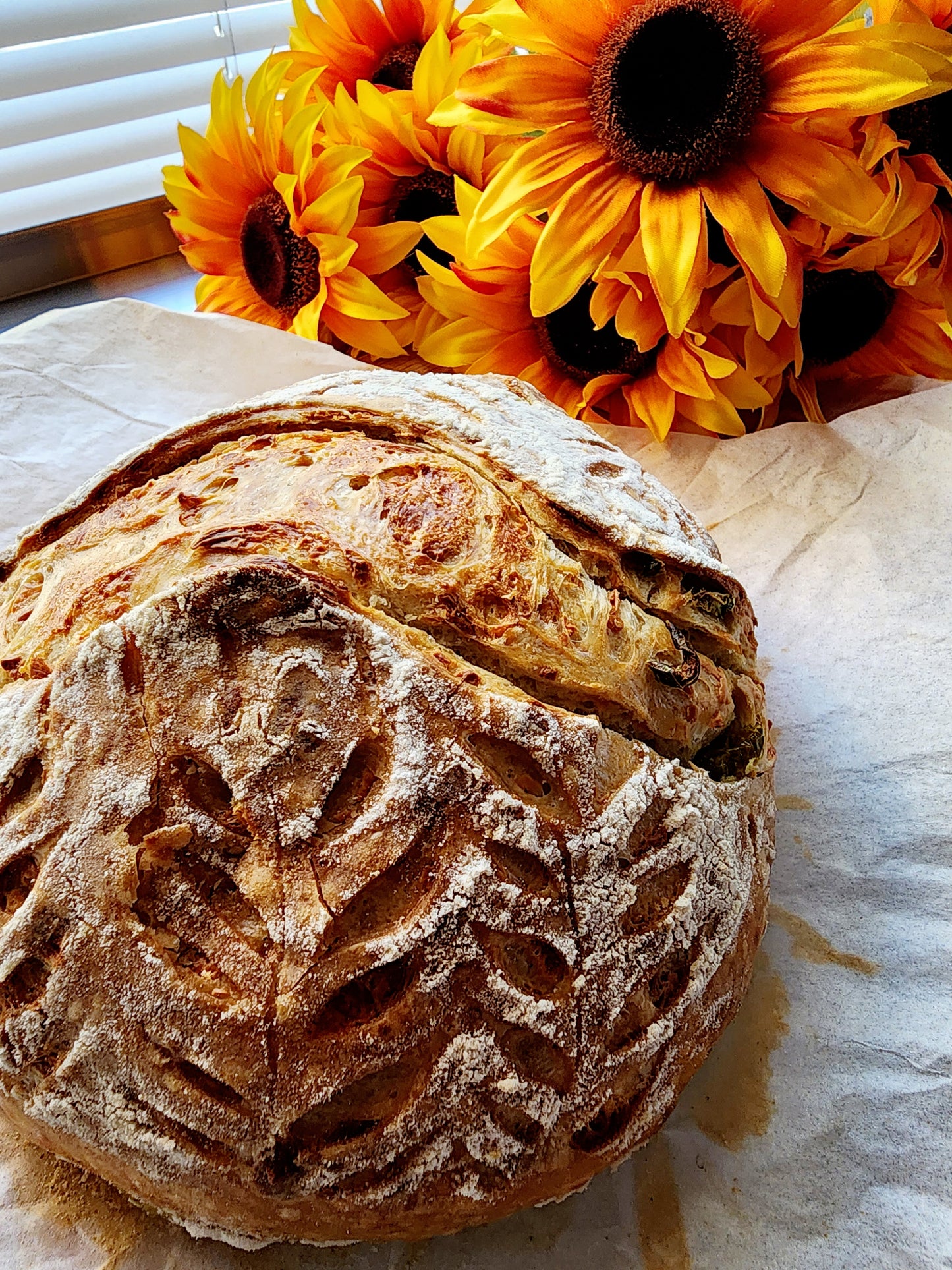 Jalapeño Cheddar Sourdough Bread